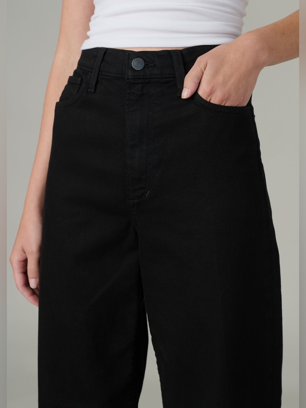 NWT Joe’s Jeans The Mia Petite High Rise Wide Leg Jeans in Black, Size 26 - Picture 5 of 13